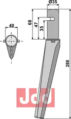 Rotorharvetand Krone