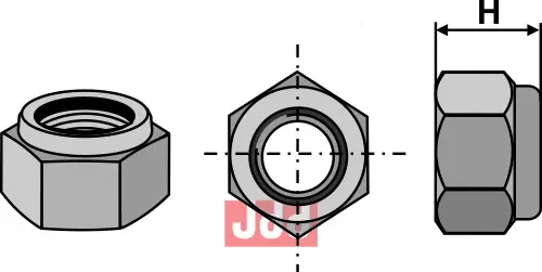 Låsemutter M20x1,5 - 8.8 - JDD Utstyr