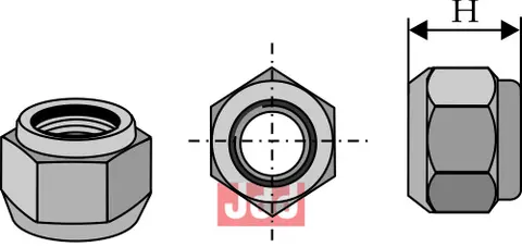 Låsemutter konisk - M24x2 - 8.8