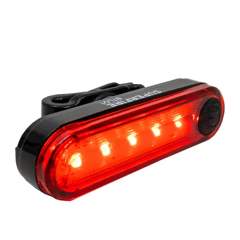 SuperFire LED sykkel baklykt med feste Lades med USB