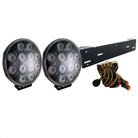 BRT 9" ekstralyssett med 26 000 lm Komplett sett med skiltplate og kabelset