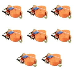 8 stk 5 tonn jekkestropp 50mm x12 meter &#216;konomipakke med jekkestropper
