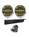 2 stk OZZ XR2 P7” LED-fjernlys hvitt hus Komplett sett