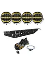 4 stk OZZ XR2 P7” LED-fjernlys hvitt hus Komplett sett