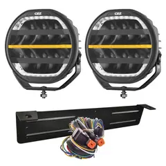 Ekstralyssett Ozz 9" LED med varsellys Velg antall lykter i sett