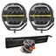 2stk  OZZ 9" LED med varsellys Komplett sett med skiltbrakett kabelsett