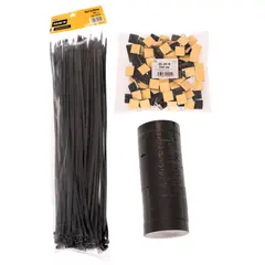 Sett med festemateriell Teip, strips og feste for strips