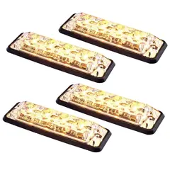 4 stk Lumary Slim LED flasher 4LED Effektiv varsling - lyssterk med R65