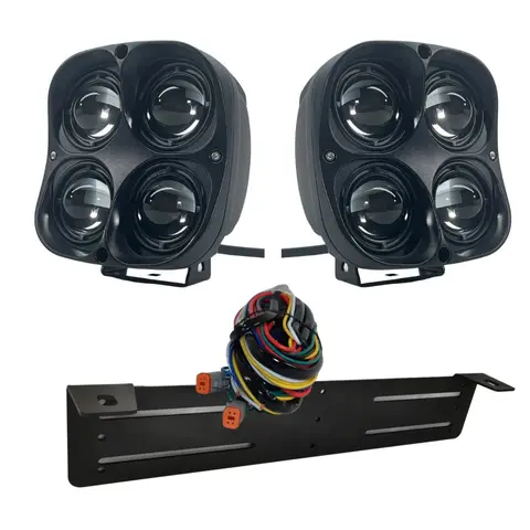 2 stk Luxu Halo Quad 147  Ekstralyssett Spot og fargevalg på posisjonslys