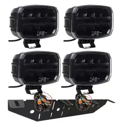 Sett 4 stk Luxu Vibe 9&quot; 105 Ekstralys Med brakett og kabelsett