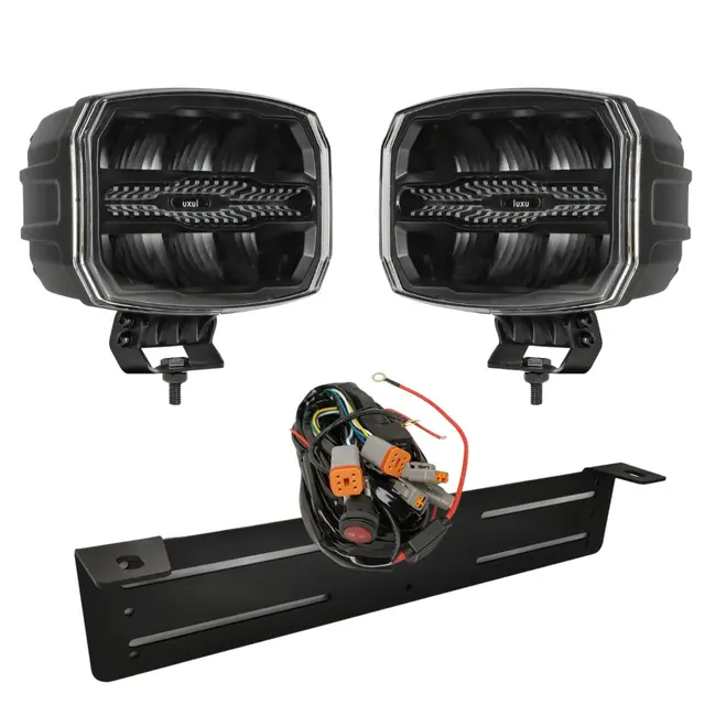 Sett 2 stk Luxu Vibe 9" 105 Ekstralys Med brakett og kabelsett 