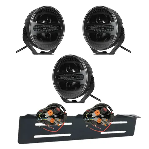 3 stk 7&quot; Luxu Vibe 110 Ekstralys sett Komplett med skiltbrakett og kabelsett