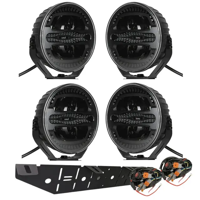 4 stk 9" Luxu Vibe 175 ekstralys 1 Lux på 620m, 175 W, 5000k, Combo 