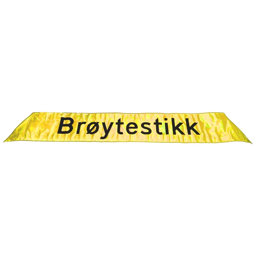 Underskilt foldeskilt, "Brøytestikk" Med borrelåsfeste