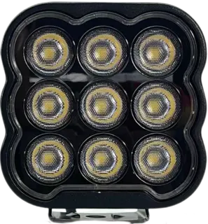 LUXU Work 45 arbeidslys med sort front Liten kompkt med 9 LED som yter 45 watt