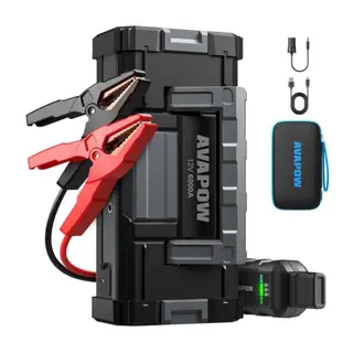 Avapow T8max Startbooster med USB C 6000A | For større biler | Toppmodell