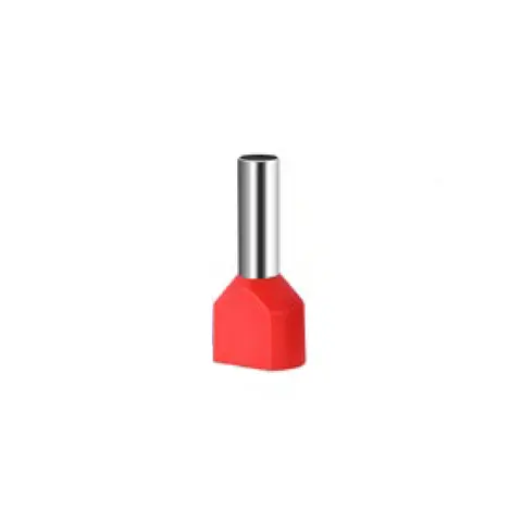 Tylle | Ledningsavslutter for 2 ledere 100 stk R&#248;d tylle for 2&#215;0,75mm&#178;