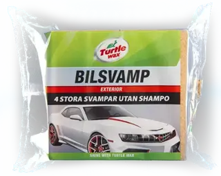 Bilsvamp 4-pakning uten shampo Turtle Wax