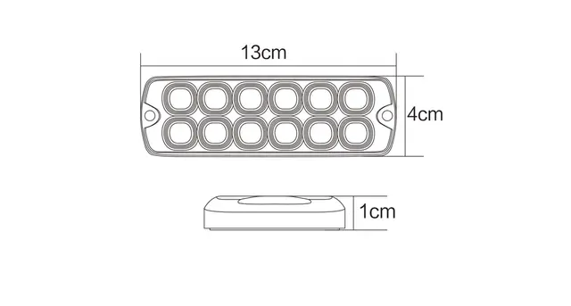 Lumary superslim dobbel blitzer med 12 LED