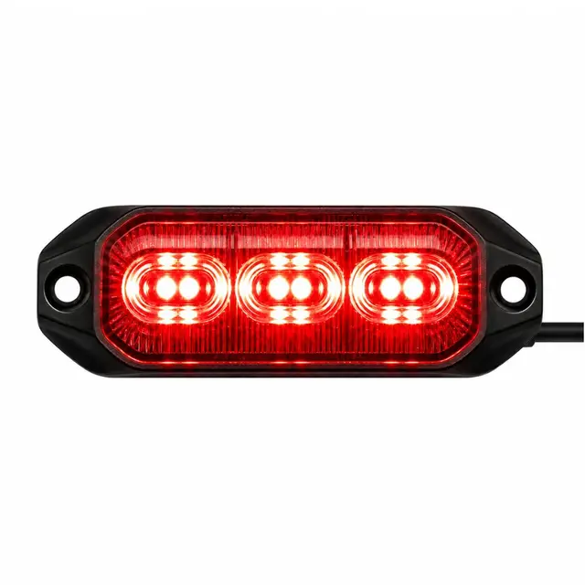 LUMARY Dark 3LED varsellys med rødt lys LED Sotet med rød lysfarge 