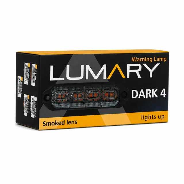 LUMARY Dark 4 LED varsellys Orange LED Sotet med oransje lysfarge 
