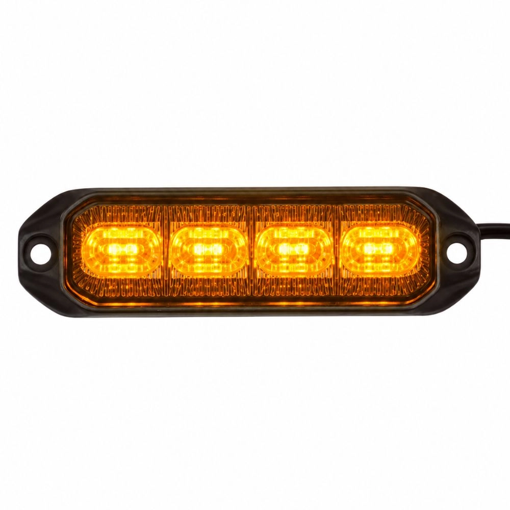 LUMARY Dark 4 LED varsellys Orange LED Sotet med oransje lysfarge