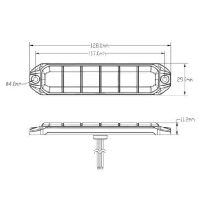 Lumary Dark 6 LED Dual varsellys LED Sotet Orange og hvitt  lys 