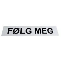 Følg meg tekstplate 190x900mm til Lumary lysskilt