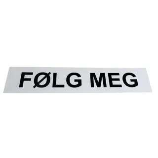Følg meg tekstplate 190x900mm til Lumary lysskilt