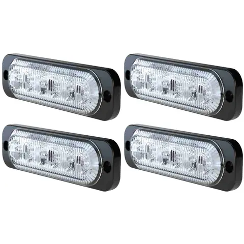 4stk Lumary Proff 6 LED varselmodul 2m kabel, R65 sertifikat, 12-24V