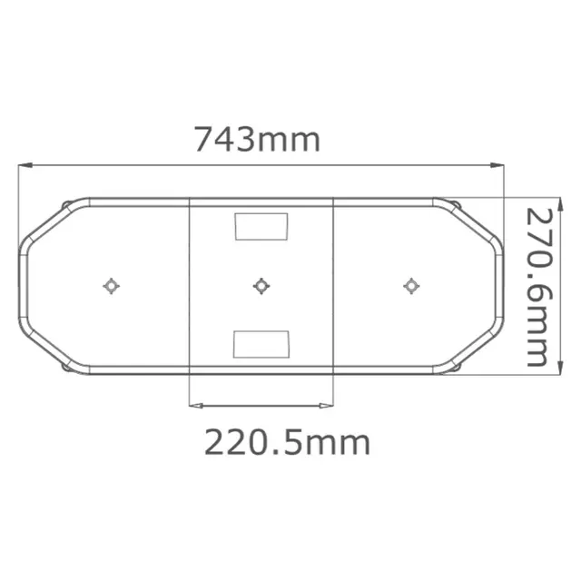 Lumary ECON Varsellysbjelke Sotet 74 10-30 Volt, 72 Watt med 19 blinkmønstre 