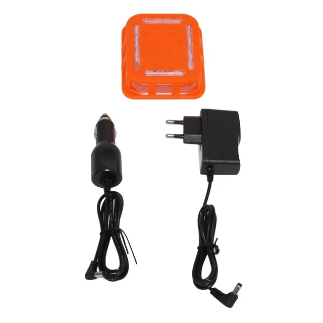 Ladekoffert med 6stk varselblinkere Magnetiske og oppladbare varselblinkere 