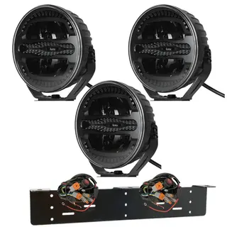 3 stk 7&quot; Luxu Vibe 110 Ekstralys sett Komplett med skiltbrakett og kabelsett