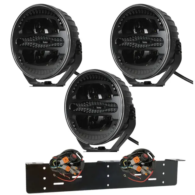 3 stk 7" Luxu Vibe 110 Ekstralys sett Komplett med skiltbrakett og kabelsett 