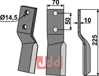 Rotasjonsind til Vigolo 225 x 70 mm - Tykkelse 10 mm