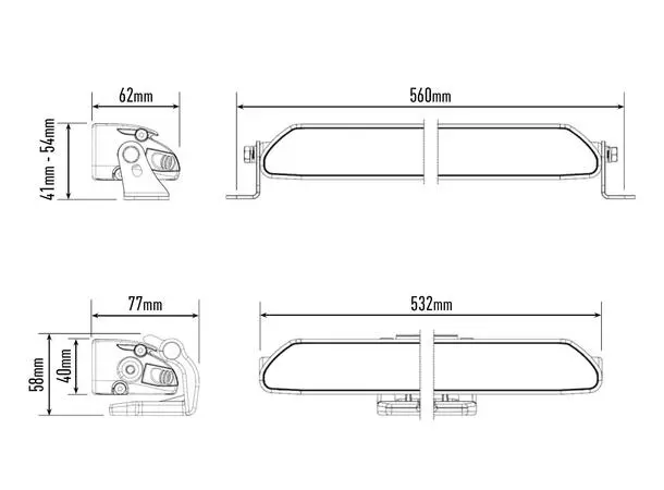 Lazer® Linear 18 ELITE+ Lengde 532mm. 21000 Lumen 