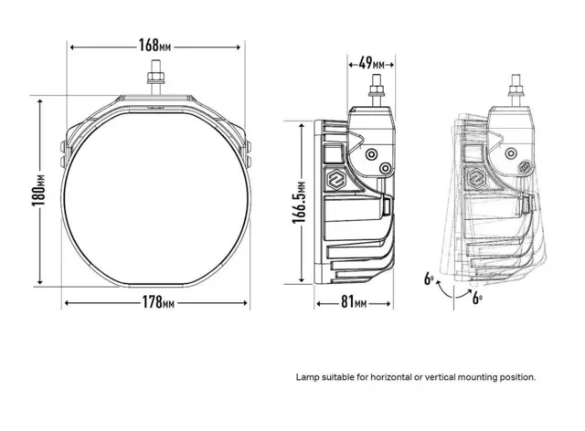 Lazer® Sentinel 7 ELITE med omvendt feste og parklys 