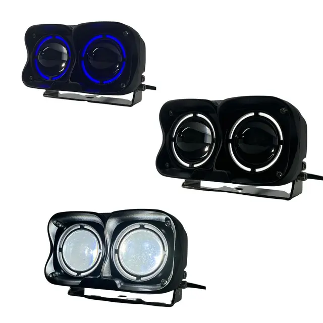 LUXU Halo Duo 73 med posisjonslysring Tre farget pos. Lys E merket og godkjent 