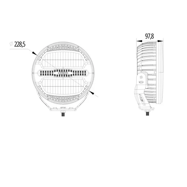 Luxu Vibe 175 Ekstralys 9" 1 Lux på 620m, 175 W, 5000k, Combo 
