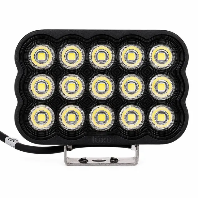 LUXU Work 75 arbeidslys med sort front Liten kompkt med 15 LED som yter 75 watt 