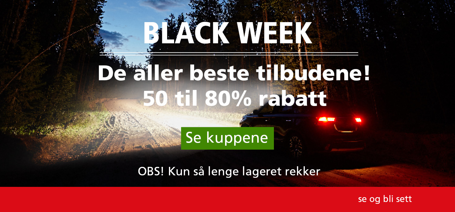 Black week 2023 - 25% til 80% rabatt