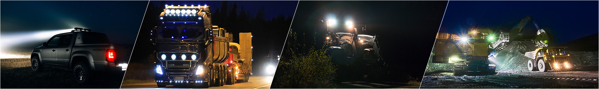 Ekstralys på bil, lastebil, traktor og maskiner