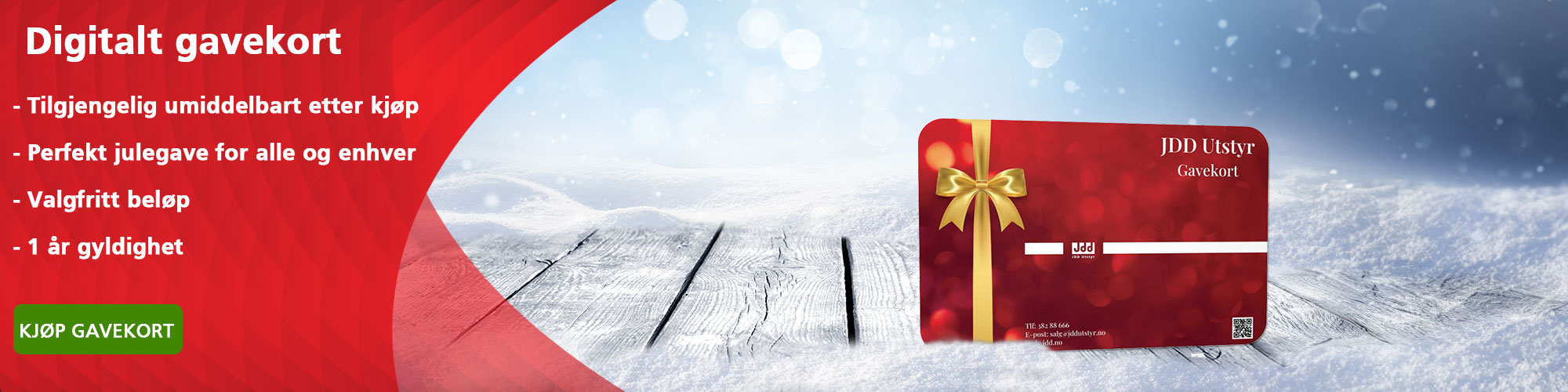 Kjøp digitalt gavekort som julegave hos JDD