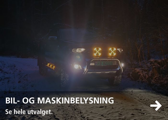 Bil- og maskinbelysning knapp