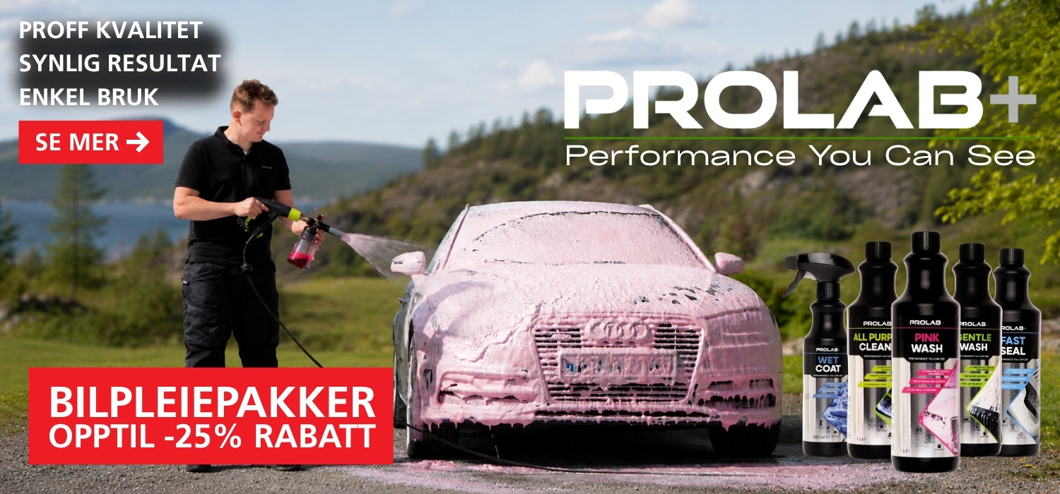 Prolab+ Bilpleie opptil -25% rabatt
