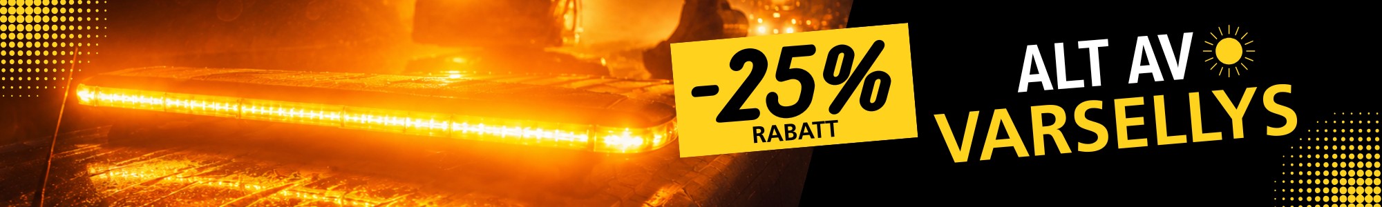 Alt av varsellys -25% rabatt