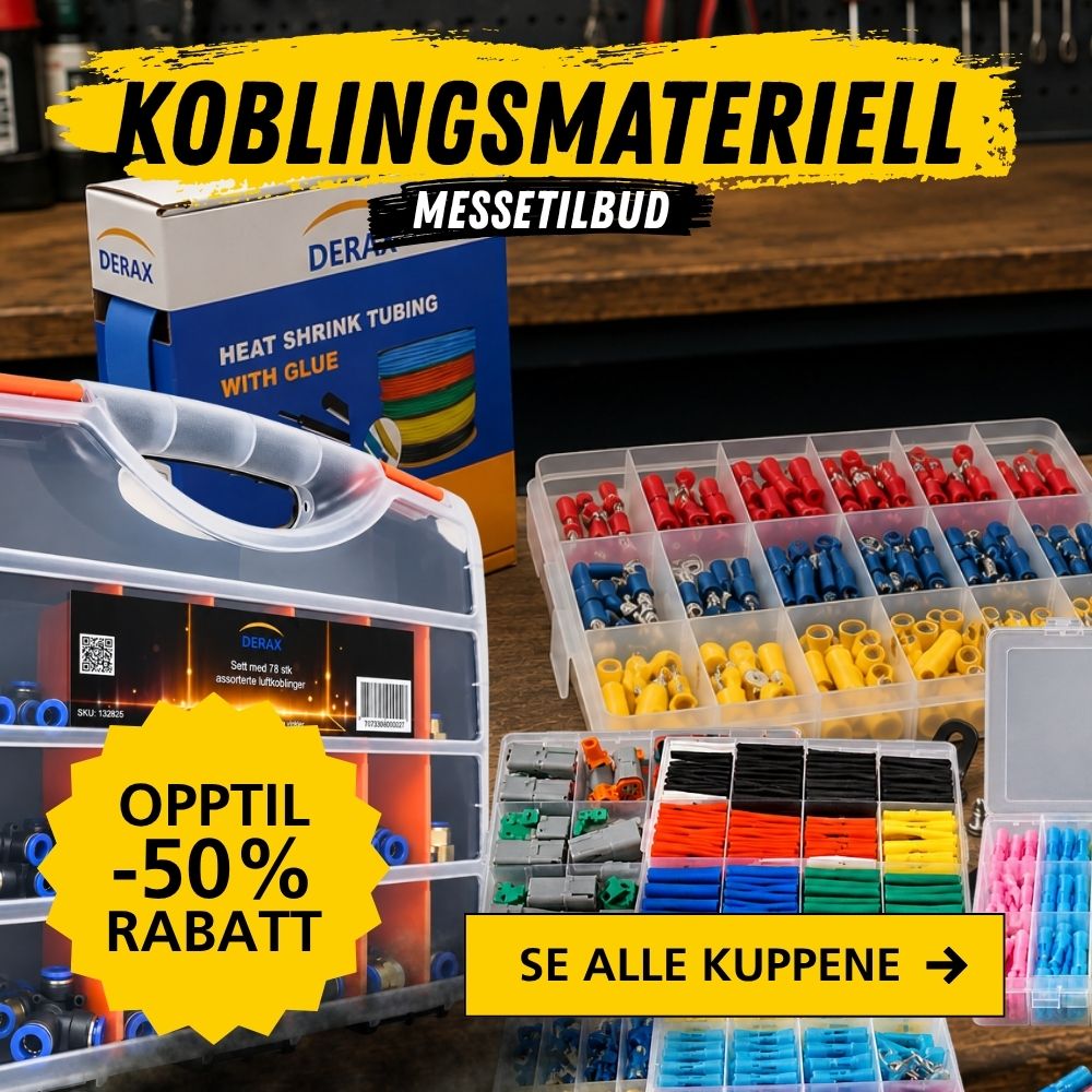 Koblingsmateriell opptil -50% rabatt