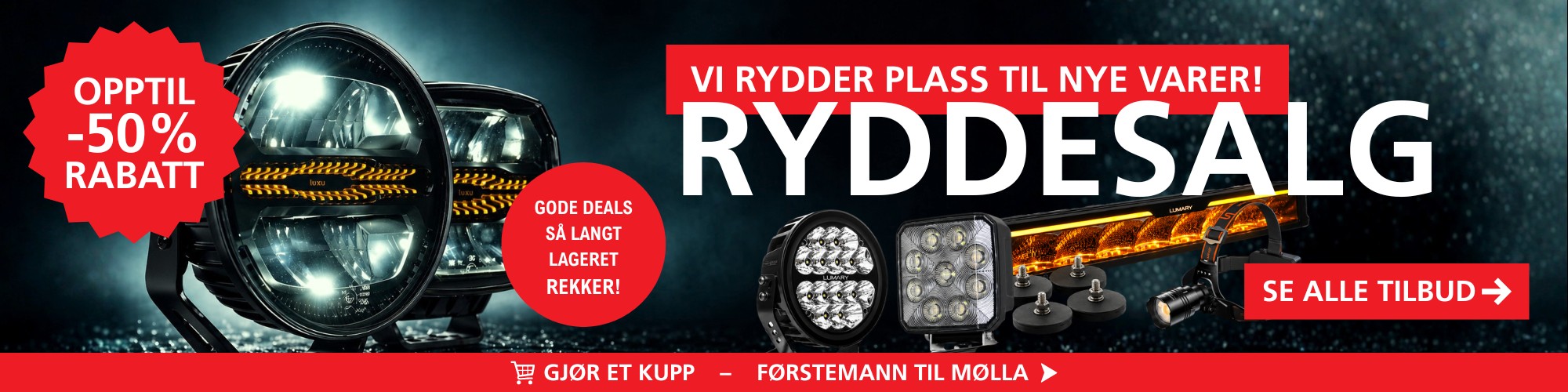 Ryddesalg - Vi rydder plass til nye varer