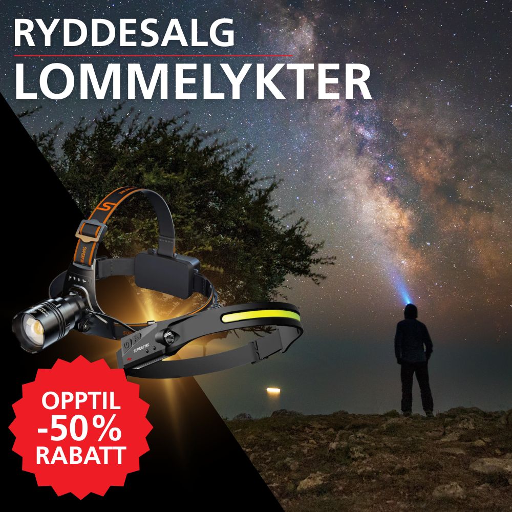 Superfire lommelykter - Ryddesalg tilbud opptil -50% rabatt