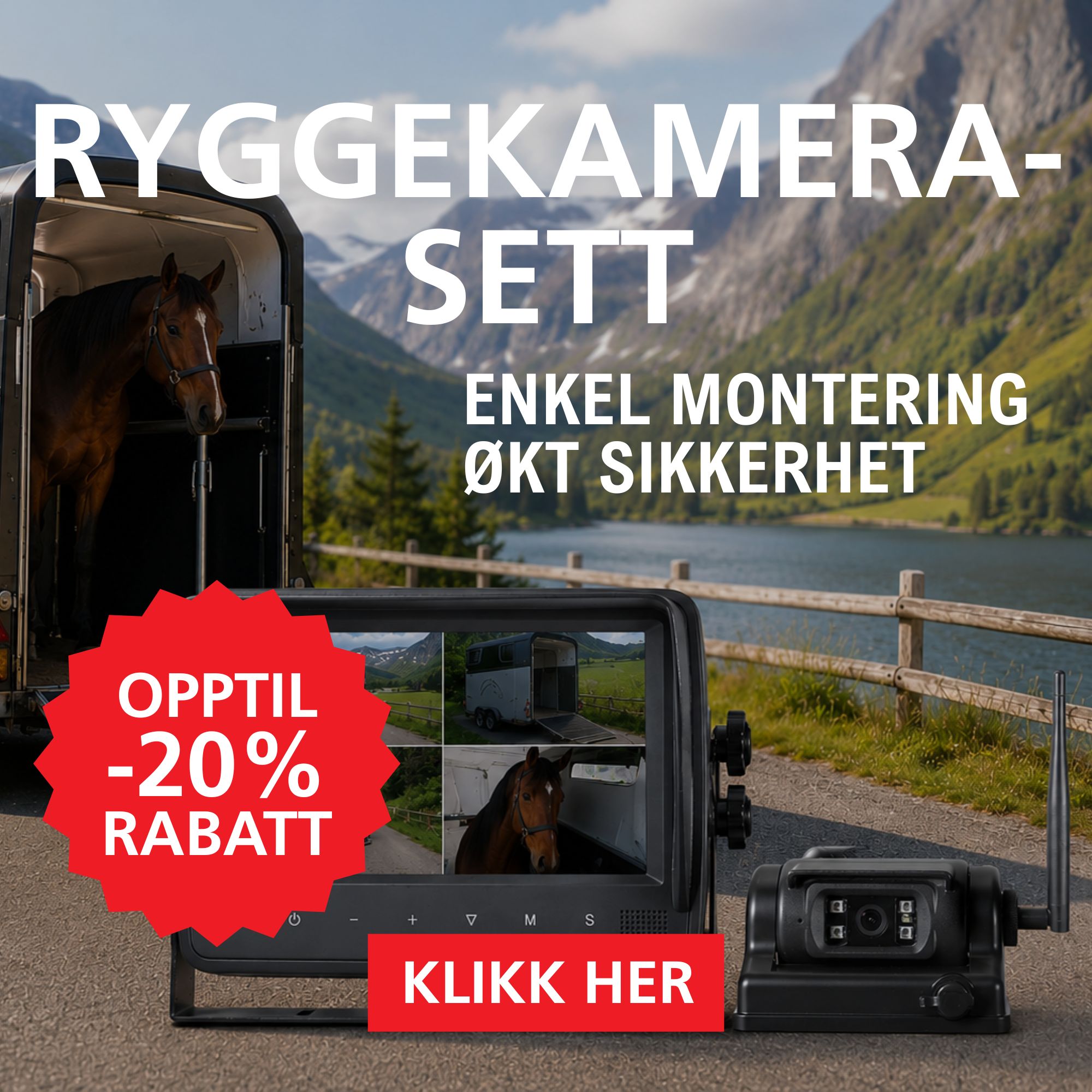 Ryggekamera-sett